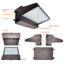 Envision LED-WPFC-FL-5P120W-TRI-BZ-PC Wall Pack: Flat-FC-Line, 120/110/100/90/80W, Bronze