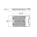 Envision LED-ARL3-OPT-5P300-TRI-BZ-HV Area Light: OPTIC-Line (EZ-Optic Swap), 300/270/240/210/180w, Bronze