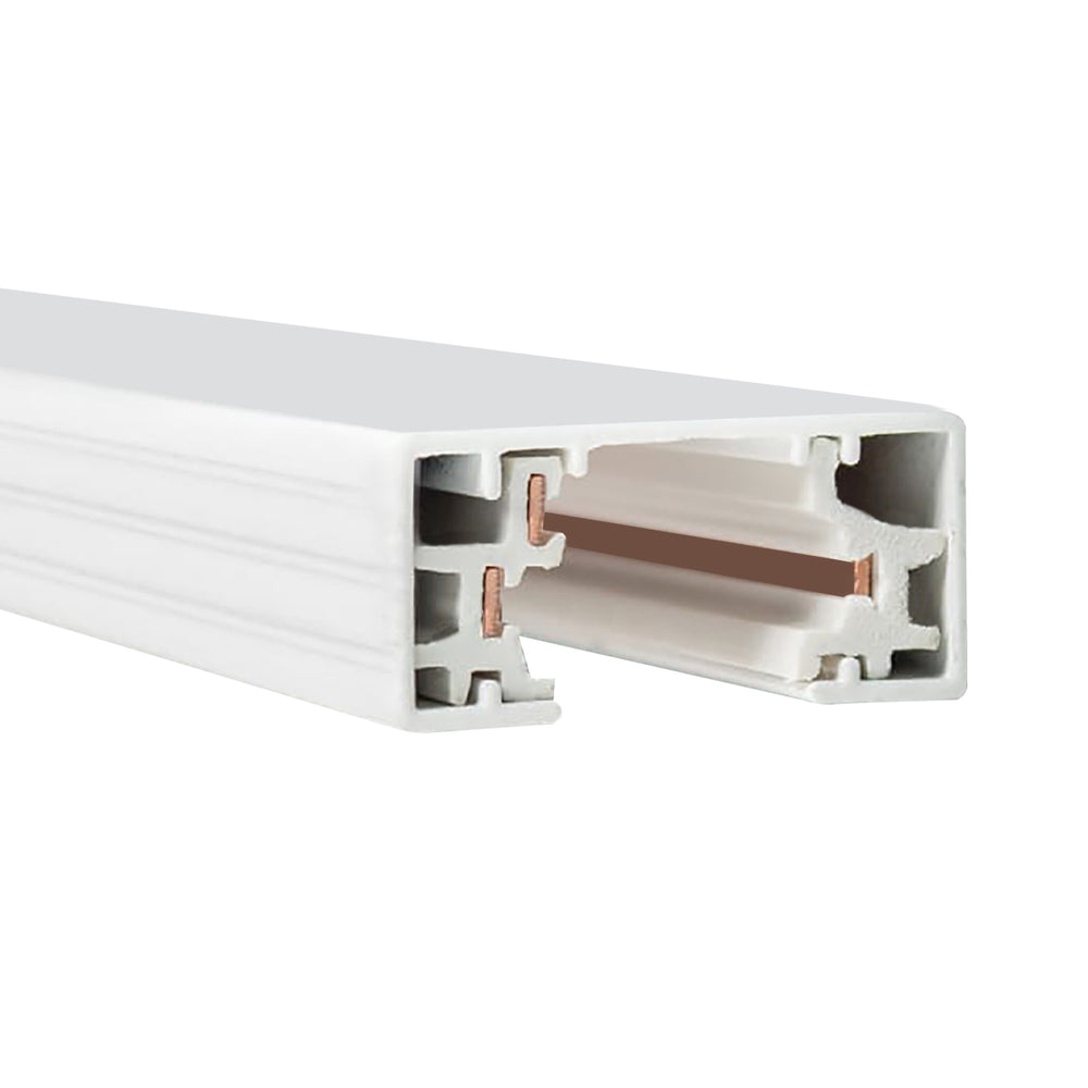Envision TS3-2FT-SM-WH 2' Track Single Circuit 3-Wire w/ End Cap, White