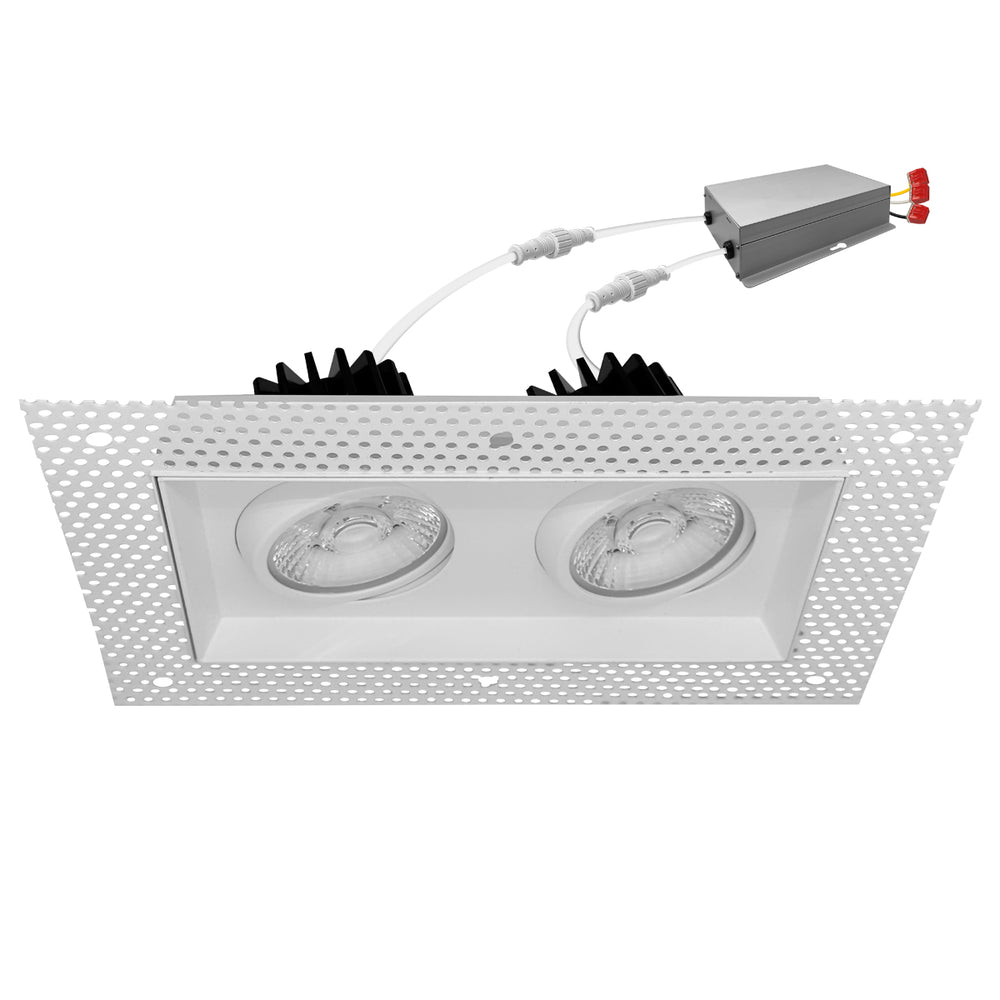 Envision LED-SQM2-TML-4-30W-5CCT-WH-20 4" Multiple Trimless: Double Head, White