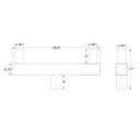 Envision TN-BH-SQ-180-2S Tenon: Square Bullhorn 2-Head Adapter, Bronze