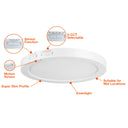 Envision LED-SLDSKR-12-23W-5CCT-WH-BMS 12" Surface Mount Round: Slim-Line, White
