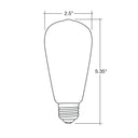 Envision LED-FLM-ST64-5W-30K Filament ST64 Edison Shape, Clear