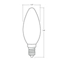Envision LED-FLM-E12T-4W-30K Filament E12 Candle Torpedo, Clear
