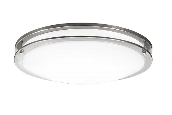 HY-DR14-22W-CCT - 16 Inch Double Ring LED Surface Mount 22W 5CCT Brushed Nickel ETL