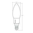 Envision LED-FLM-E12T-4W-30K-12V Filament E12 Candle Torpedo Low Voltage, Clear