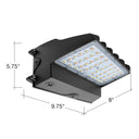 Envision LED-WPFC-FL-5P60W-TRI-BL-PC Wall Pack: Flat-FC-Line, 60/50/40/30/20W, Black