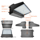 Envision LED-WPFC-FL-5P120W-TRI-BL-PC Wall Pack: Flat-FC-Line, 120/110/100/90/80W, Black