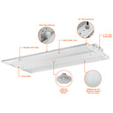 Envision LED-LHB-4FT-3P320-F-50K-UNV-30D Linear Highbay: Slim-Line Aisle Lighter, 320/280/240/200/160w, White Frosted