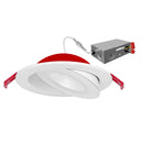 Envision LED-SL-FLT-4R-9W-5CCT-FR-WH 4" Floating Gimbal Downlight (Canless) White Round Module FIRE RATED