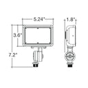 Envision LED-FL-15W-TRI-WH-KNYK-PC Mini Flood: XS-Line 1/2" Knuckle & Yoke Included, White
