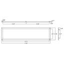 Envision BPL-1X4-TRIM-BL 1x4 LED Panel: Backlit-Line Black Trim