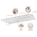 Envision LED-LHB-2FT-3P165-F-50K-UNV Linear Highbay: Slim-Line G2, 165/150/125w, White Frosted