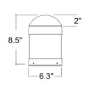 Envision LED-BLD-RD-5CCT-LV-DM-BL Bollard Head: Round Louver Dome Top Black Finish, 22/16/12W