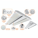 Envision LED-LHB-1FT-3P165-4CCT-UNV Linear Highbay: C-Line, 165/110/60w, White Frosted