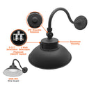 Envision LED-GNB-3P50-TRI-BL-PC Gooseneck Area Flood: Bolt-Line, 50/40/30w, Black