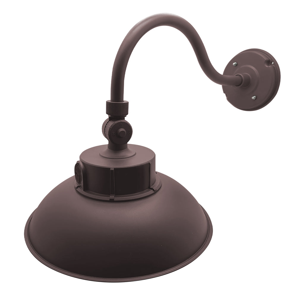 Envision LED-GNB-3P50-TRI-BZ-PC Gooseneck Area Flood: Bolt-Line, 50/40/30w, Bronze