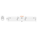 Envision LED-RST-4FT-3M40W-4CCT-BL 4' Strip, 40/30/20w, Black