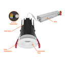 Envision LED-DLJBX-1RG-7W-5CCT-WH-R 1" Smooth Downlight: SnapTrim-Line, White Round
