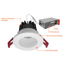 Envision LED-DLJBX-2-8W-5CCT-WW-SM 2" Smooth Downlight: SnapTrim-Line, White