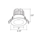 Envision LED-DLJBX-2-6W-3WD-W/W-S 2" Smooth Downlight: SnapTrim-Line, White
