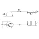 Envision LED-DLJBX-4RG-15W-5CCT-FR-WH-R 4" Regressed Downlight 5CCT FIRE RATED, White