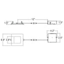 Envision LED-SL-PNL-6SQ-15W-5CCT-FR-WH 6" External J-Box Round Downlight: Slim-Line: FIRE RATED, White