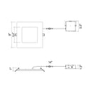 Envision LED-SL-PNL-8SQ-3P22W-5CCT-WH 8" Square Slim Panel Wafer Downlight, 22/19/16w, White