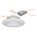 Envision LED-RDL-EX-6-3P18-5CCT-WH-SM 5/6" Retrofit Downlight: RDL-Line, 18w/15/12w, White