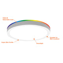 Envision LED-SLDSKR-7-15W-RGB+W-WH 7" Surface Mount Round: Slim-Line SMART, White