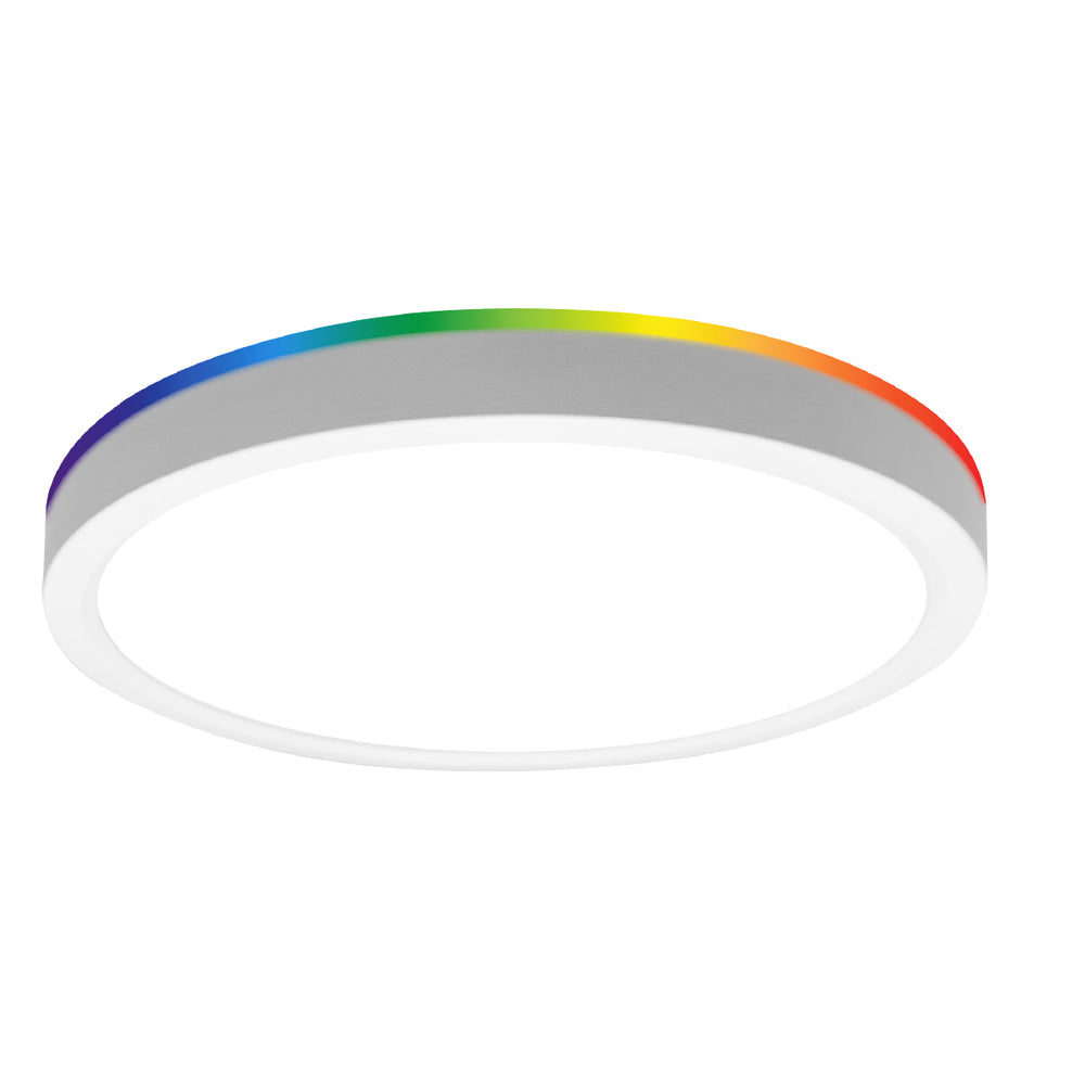 Envision LED-SLDSKR-7-15W-RGB+W-WH 7" Surface Mount Round: Slim-Line SMART, White