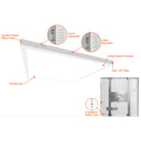 Envision LED-BPL-SM-1X4-3M40-5CCT 1x4 Surface Mount LED Panel: Slim-Line, 40/30/20w, White