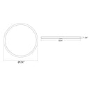 Envision LED-SLDSKR-24-40W-5CCT-BL 24" Surface Mount Round: Slim-Line, Black