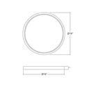 Envision LED-SLDSKR-19-35W-5CCT-BLK 19" Surface Mount Round: Slim-Line, Black