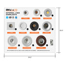 Envision DISPLAY-DLJBX Display featuring 10 of our canless downlights. Place a $3,000+ stock orders of downlights and get a free counter display.