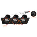 Envision LED-SQM3-4-45W-5CCT-BLK 4" Multiple: Triple Head, Black