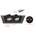 Envision LED-SQM2-TML-4-30W-5CCT-BLK-20 4" Multiple Trimless: Double Head, Black