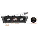 Envision LED-SQM3-TML-4-45W-5CCT-BLK-20 4" Multiple Trimless: Triple Head, Black