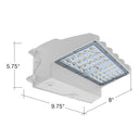 Envision LED-WPFC-FL-5P60W-TRI-WH-PC Wall Pack: Flat-FC-Line, 60/50/40/30/20W, White