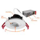 Envision LED-DLJBX-ADJ-3-8W-5CCT-WH-R 3" Gimbal Downlight: SnapTrim-Line, White