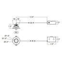 Envision LED-DLJBX-ADJ-3-8W-5CCT-WH-R 3" Gimbal Downlight: SnapTrim-Line, White
