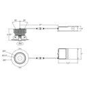 Envision LED-DLJBX-ADJ-4-18W-5CCT-BLK-R 4" Gimbal Adjustable Downlight Canless, Black