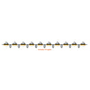 Envision LED-WKL-SL-10-160W-50K 10 Piece / 100 Feet String Work Light, Orange