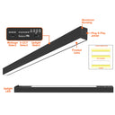 Envision LED-UDL2-2FT-3P25-5CCT-BL 2' C-Line: Suspended Linear, 25/20/15w, Black