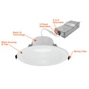 Envision LED-CMDEX-6-3M24-5CCT-CUNV 6" External Commercial Downlight: CMD-Line, 24/16/12w, White