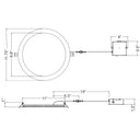 Envision LED-SL-PNL-10R-22W-5CCT-0/10V 10" Round Slim Panel Wafer 0-10, White