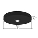 Envision CACM-SH-PDM-BL Pendant Canopy 0.75" Height: Fixed or Slanted, Black