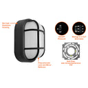 Envision LED-WPBH-3P20-TRI-BL-PC Wall Pack: BULK-Line - Oval Checker, 20/16/12W, Black