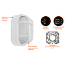 Envision LED-WPBH-3P20-TRI-WH-PC Wall Pack: BULK-Line - Oval Checker, 20/16/12W, White