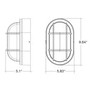 Envision LED-WPBH-3P20-TRI-WH-PC Wall Pack: BULK-Line - Oval Checker, 20/16/12W, White